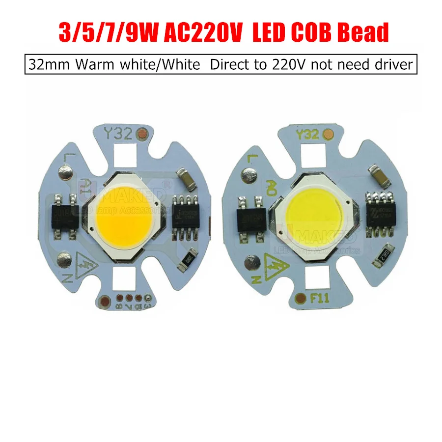 

LED COB Lamp Integrated High Power Light AC220V 110V Lamps With Smart IC Driver 30W 50W Spotlight White / Warm White LED Lights