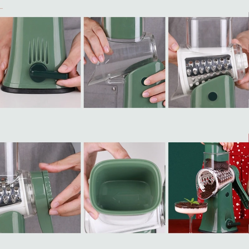

Function Hand-Operated Roller Vegetable Cutter Kitchen Vegetable Slicer Shredder