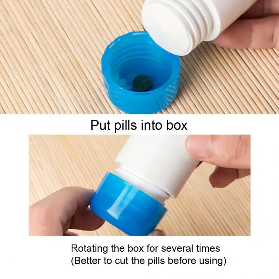 2 в 1 многофункциональный портативный измельчитель для лекарств|Таблетницы и