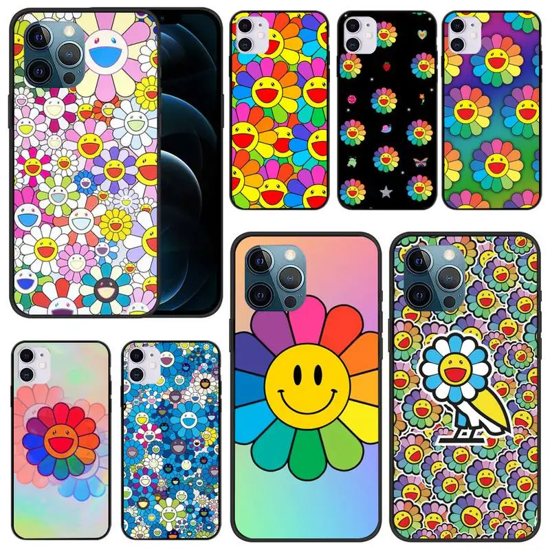 

Murakami Flower Smile Phone Case for iphone 12 13 Mini SE 2020 5 5S 6 6S Plus 7 8 Plus X XR XS 11 Pro Max Fundas Coque cover