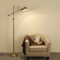 american all copper adjustable floor lamp living room bedside lamp modern retro led fishing floor lamp