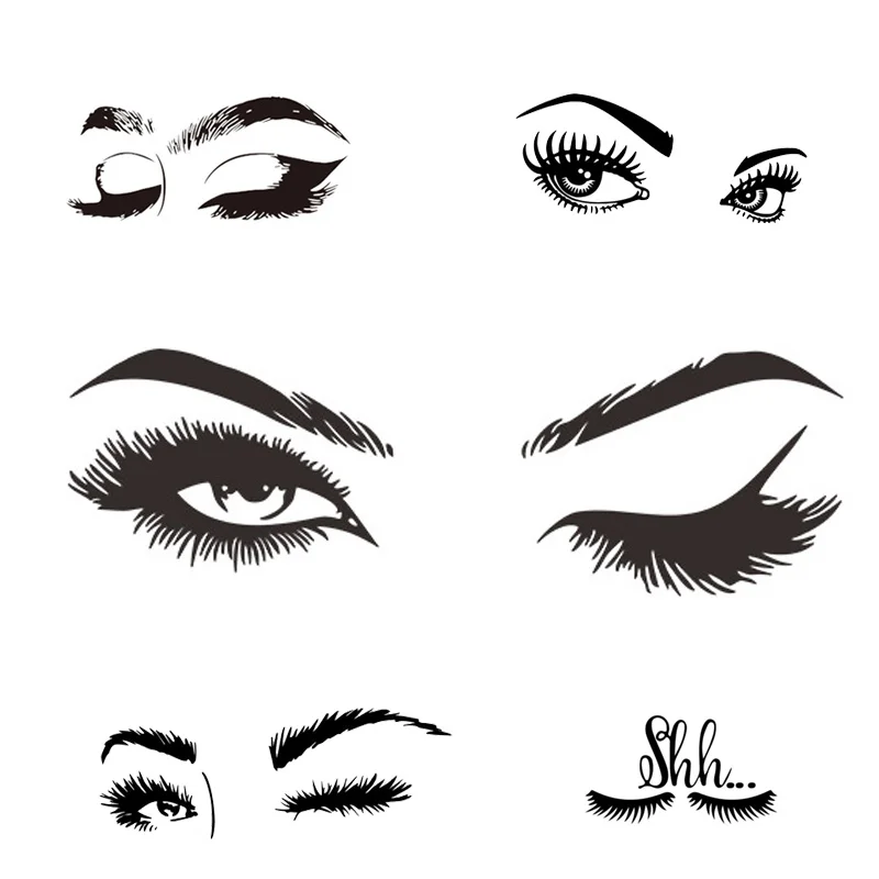 

Pretty eyelashes Wall Sticker big eyes for Girl room living room decorations home wallpaper bedroom Art Decals Sexy stickers