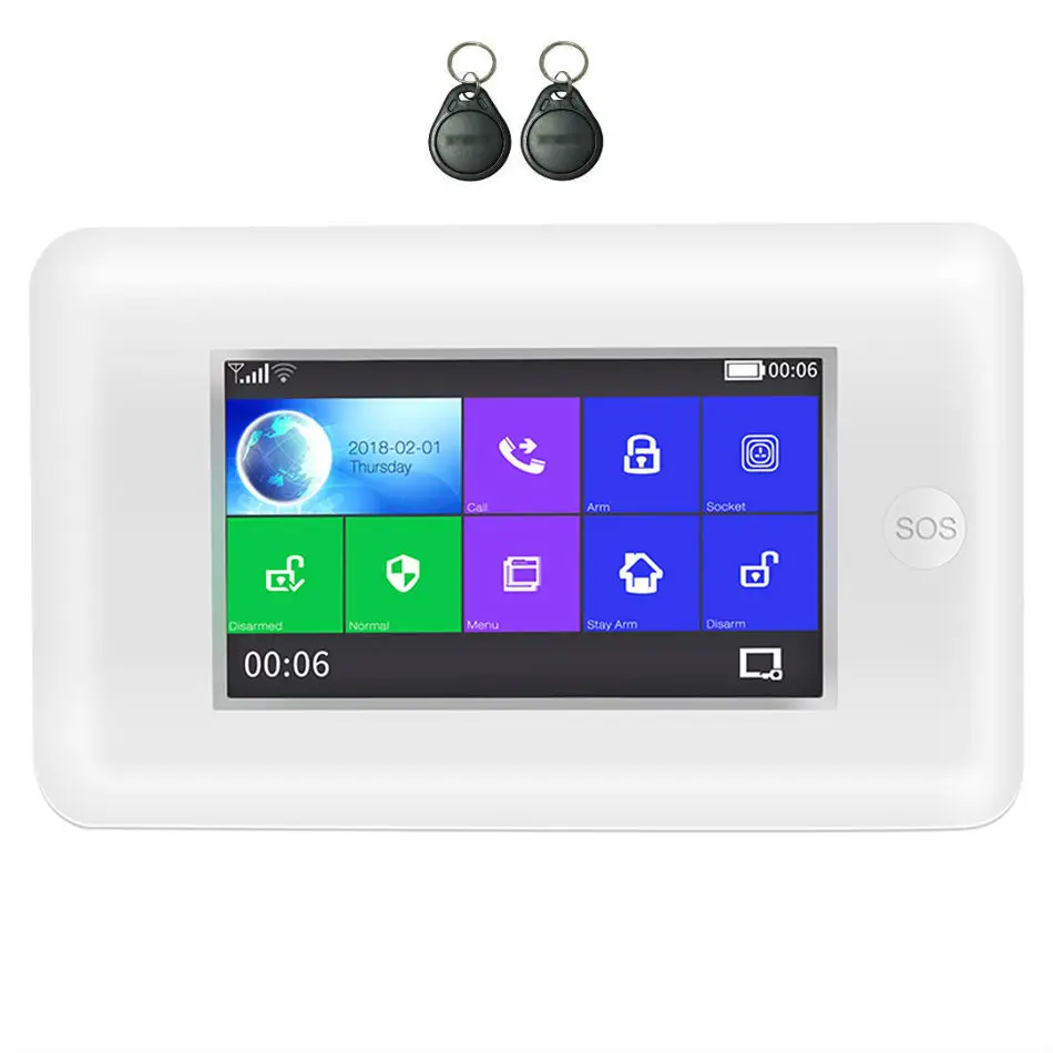 Yobang Security-App Control Wifi GSM Home Burglar Alarm System+Auto Dial Motion Detector Flash Siren Wireless Security Kit | Безопасность