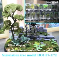 miniaturization model simulation tree model ho187 172 military sand table scene platform train diy materials 16