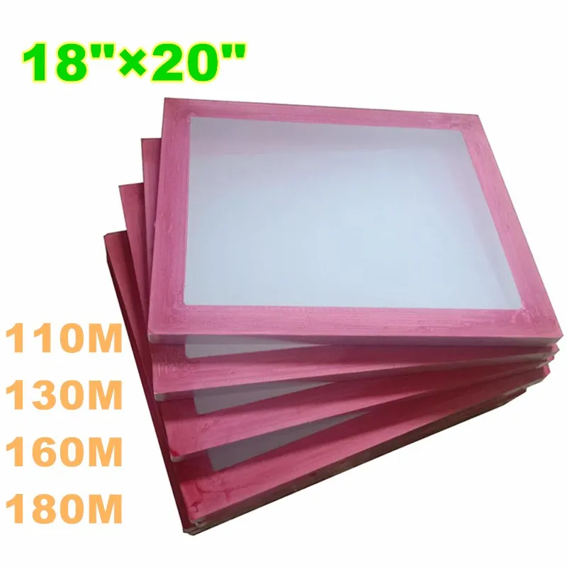 

6 Pcs 18" * 20"Aluminum Screen Printing Screens with 110/130/160/180 White Mesh Count