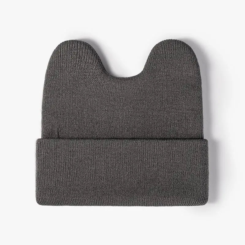 

2021 Autumn and winter Acrylic Cute Rabbit ears Thicken knitted hat warm hat Skullies cap beanie hat for Women 72
