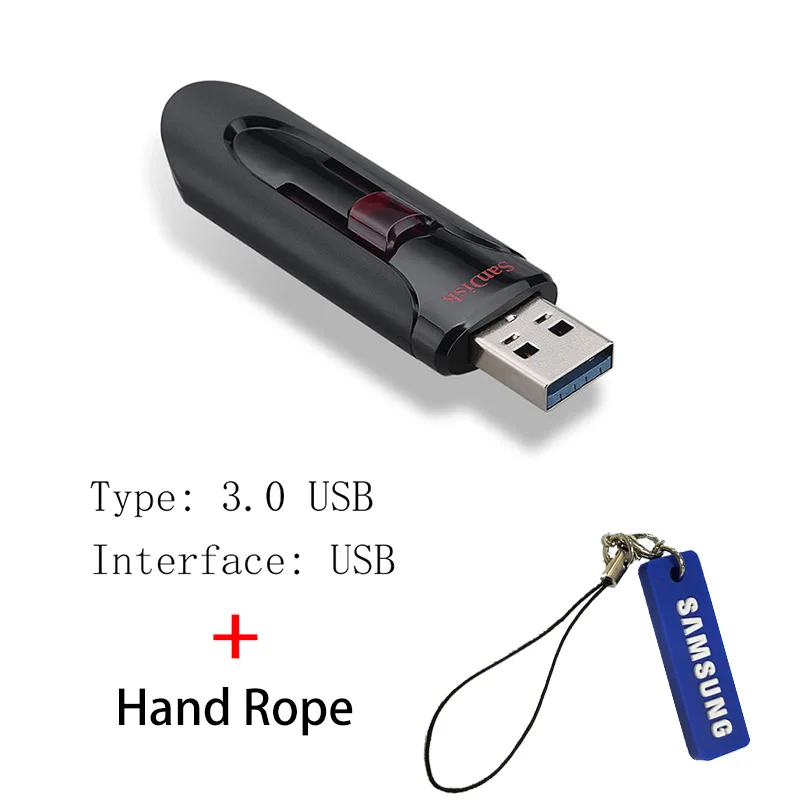 CZ600 AA Флеш-накопитель sandisk 128 Гб 64 ГБ 32 ГБ 256 ГБ USB флеш-накопитель 32 64 128 16 ГБ флеш-накопитель 3,0 USB флеш-накопитель для телефона - Цвет: CZ600 AA
