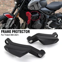 for trident 660 2021 for trident660 frame slider crash protector fairing guard crash pad protection motorcycle accessoreis