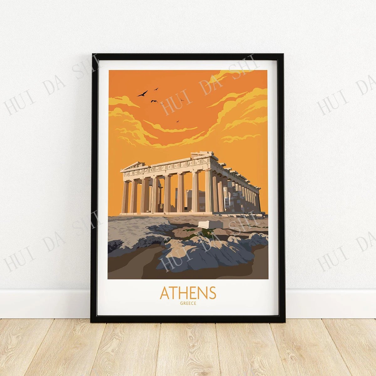 

Athens Poster | Greece Travel Print | Wall Art | Travel Poster | Artwork | Art Print Gift Idea