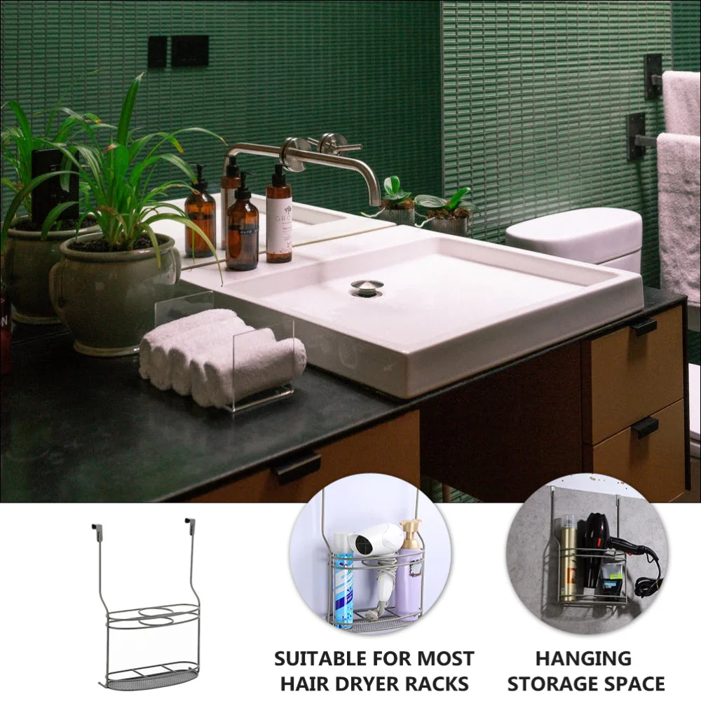 

Hanging Iron Hair Fayer Storage Holder Rack Portable Household Storage Rack