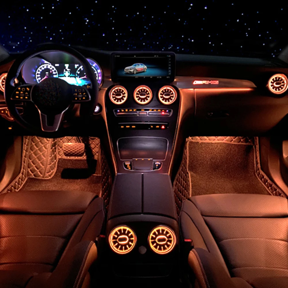 

Для Mercedes benz A /C /E/КЗС/CLA класс W205 W213 X253 W117 вентиляционное отверстие светодиодный GLC x253 светодиодный турбины вентиляционное отверстие автомоби...