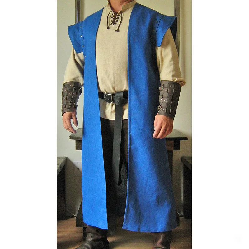 Средневековые воины рыцарь Винтаж плащ костюм для взрослых мужчин осень длинный