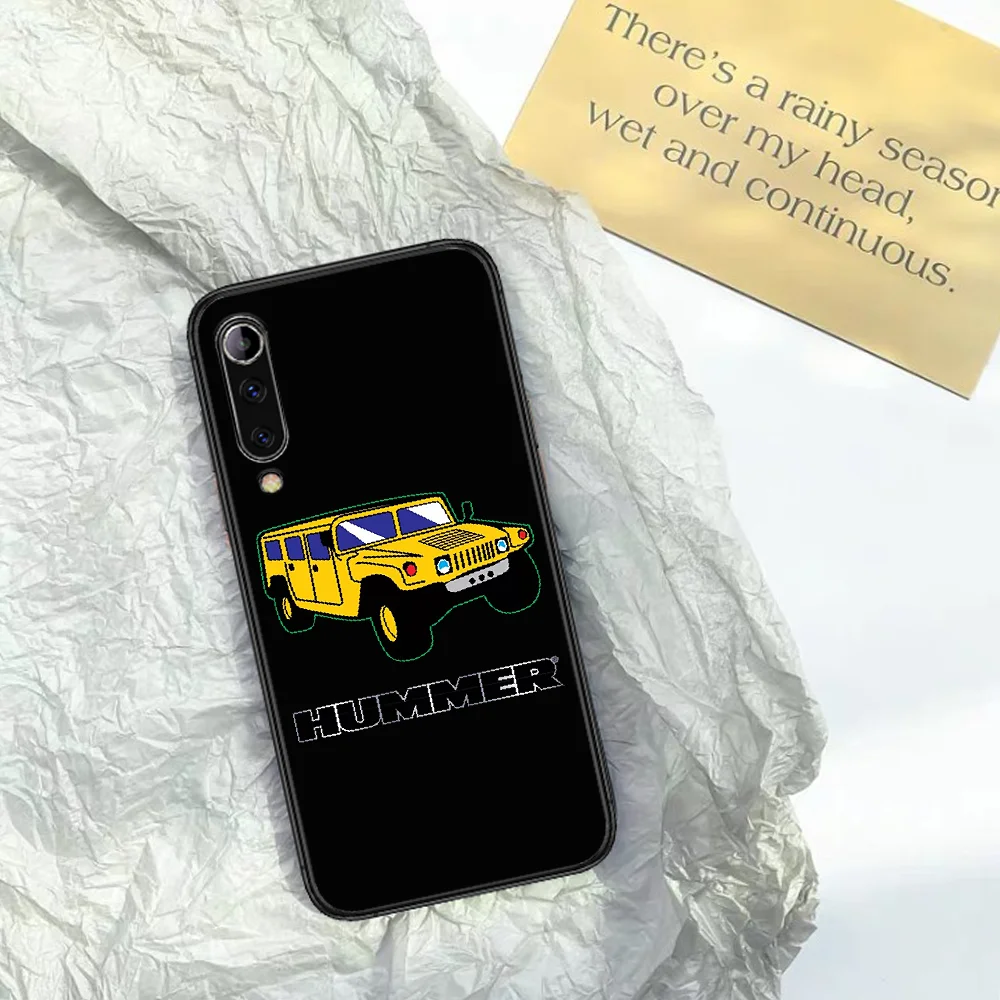 

Hummers logo Phone Case For XIAOMI MI Note 8 9 T 10 Pro Lite SE A2 A3 POCO X M MAX 2 3 black Waterproof Trend Hoesjes Painting