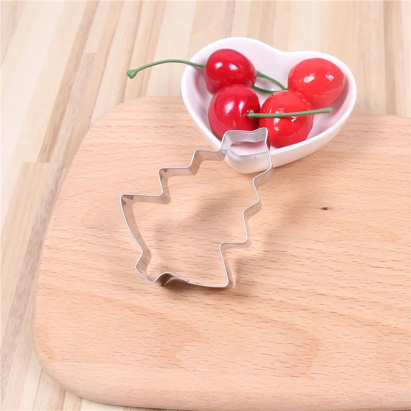 1 шт. форма для рождественского печенья Нержавеющая сталь дерево Форма