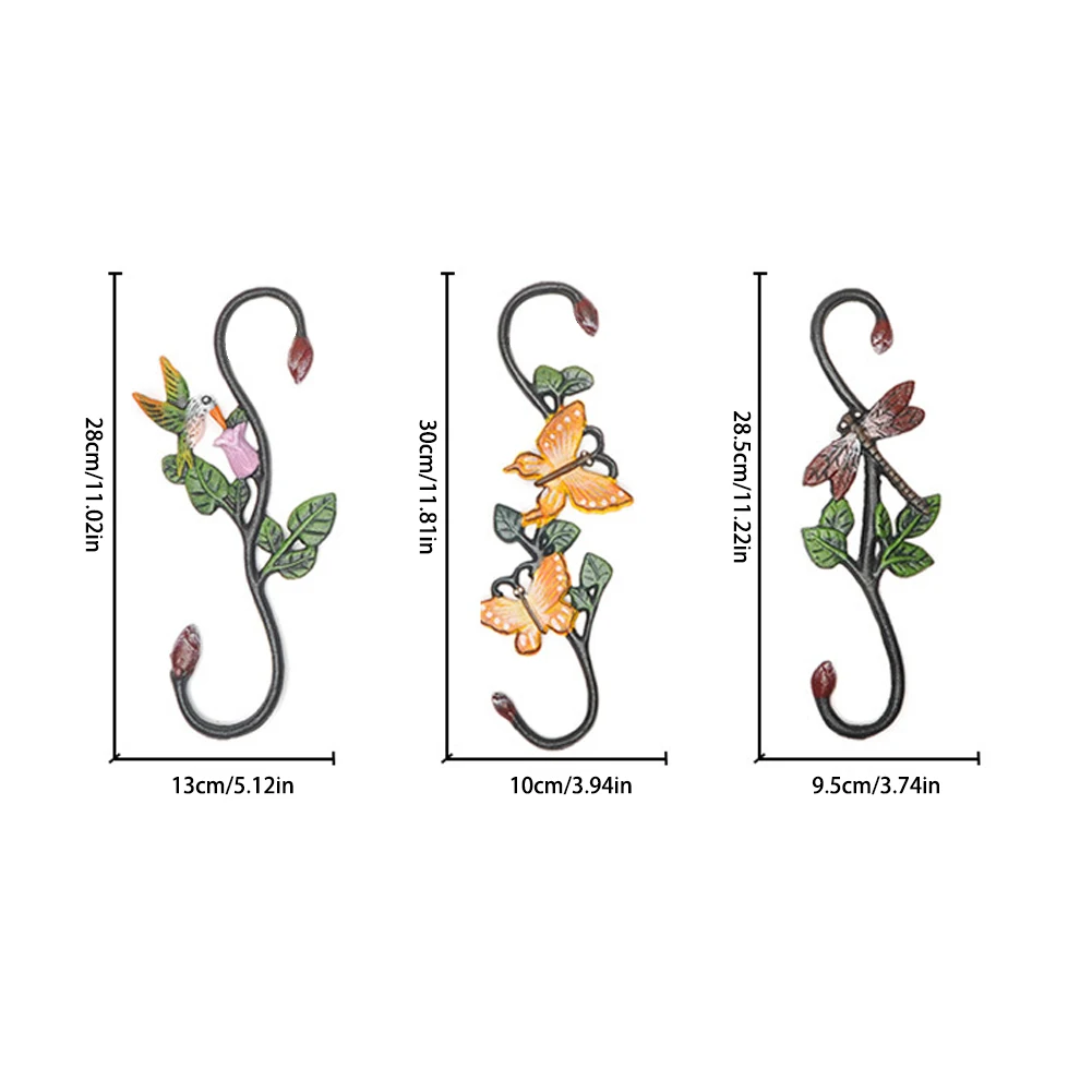 

Fashion Wall Hanging Flower Pot Support Bracket Hook Iron Hanger Plants Holder Balcony Home Outdoor Indoor Gardening Decoration