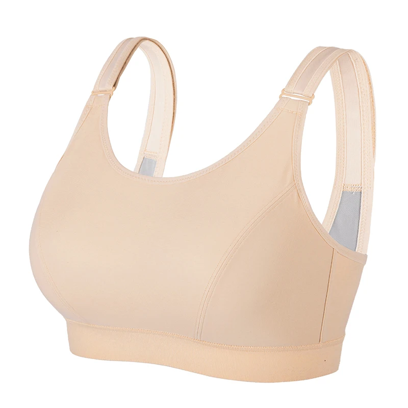 

Women's High Impact Quick-drying Full Coverage Lightly Padded Shock Control Plus Size Wirefree Fitness Bra
