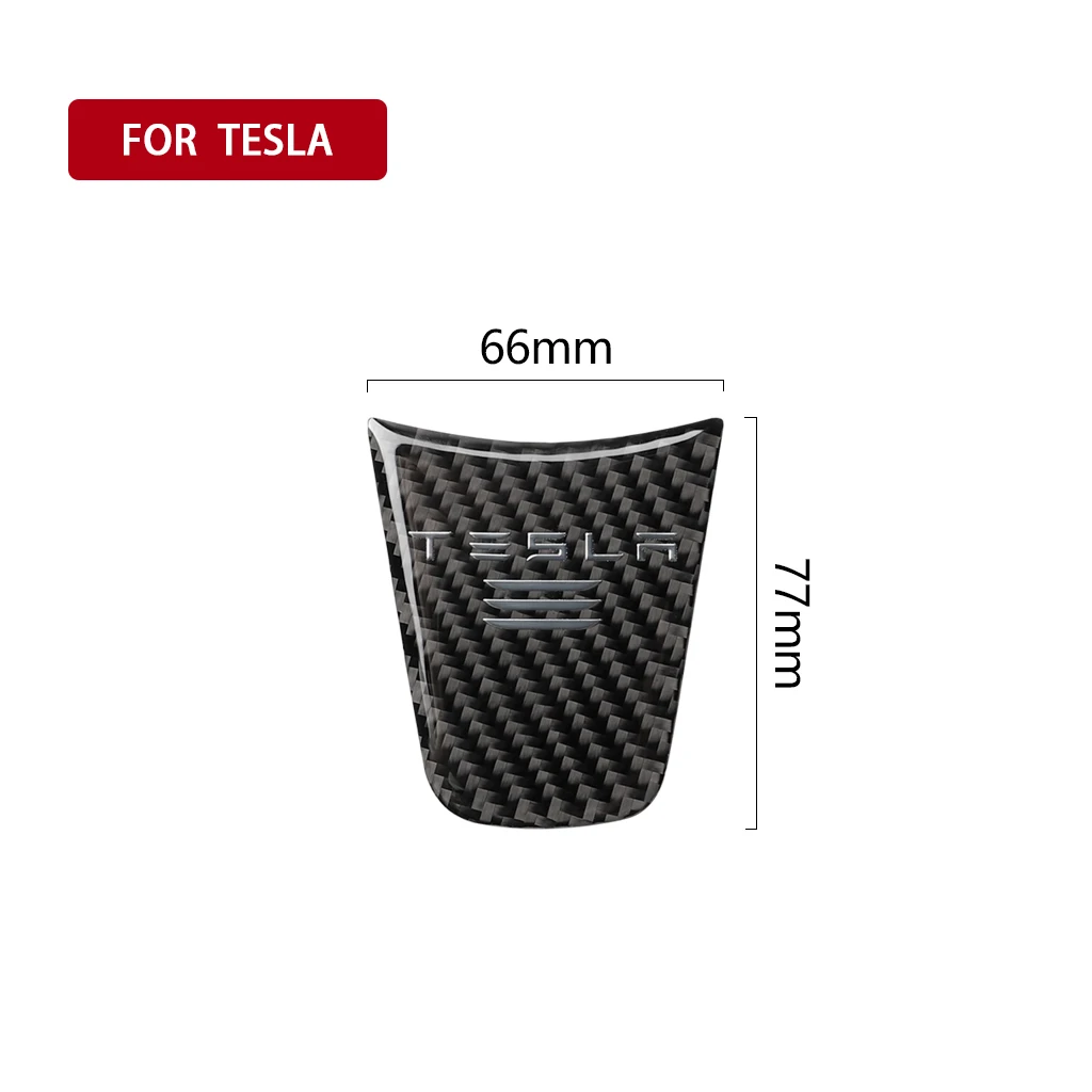 

It Is Suitable For Tesla The carbon fiber steering wheel sticker model-3