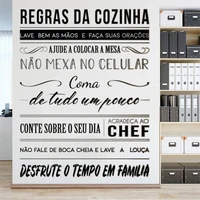 regras da cozinha lave bem as m%c3%a3os e faca suas oracoes portuguese quotes vinyl wall decals for kitchen decor stickers ru2272