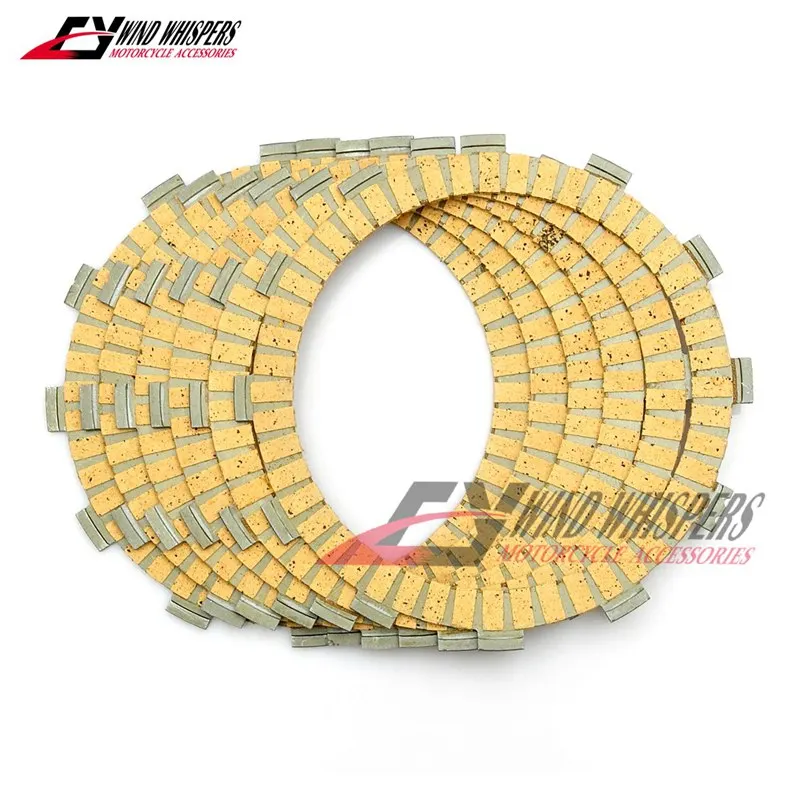 6XPCS Motorcycle Friction Clutch Cork Disk plates For Yamaha XV400 Virago 1989-1994 XVS 400 Drag Star 2001-2016 XV500 XV535 |