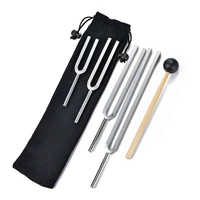 1282565121024 hz steel chakra tuning fork set hammer ball mallet sound healing therapy diagnostic for testing patient hearing