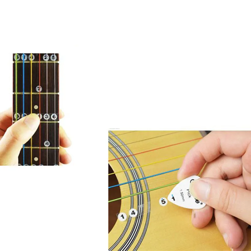 Гитары гриф Примечания карта этикетки Стикеры лад наклейки для 6 строка