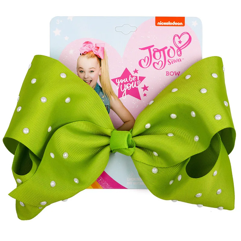 " jojo siwa заколка для волос для малышей Большой Jojo бант зажим для волос ручной работы Crtstal лента для волос со шпилькой аксессуары для плетения волос для детей - Цвет: C5