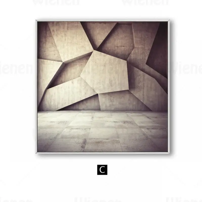 

3D Abstract Poster Wall Picture Geometry Architecture Canvas Painting Wall Art Home Decoration Square Posters and Prints Unframe