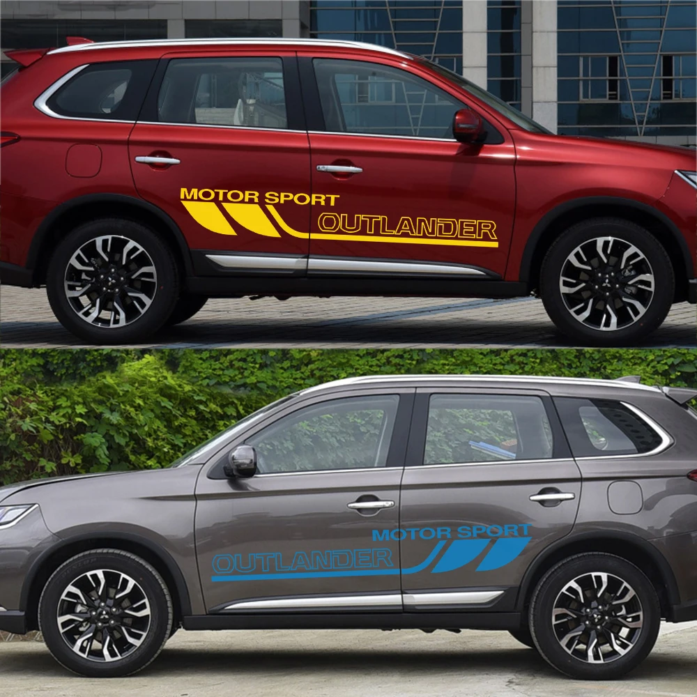 2 шт. виниловые наклейки на двери автомобиля Mitsubishi Outlander 3 2|Наклейки автомобиль| |