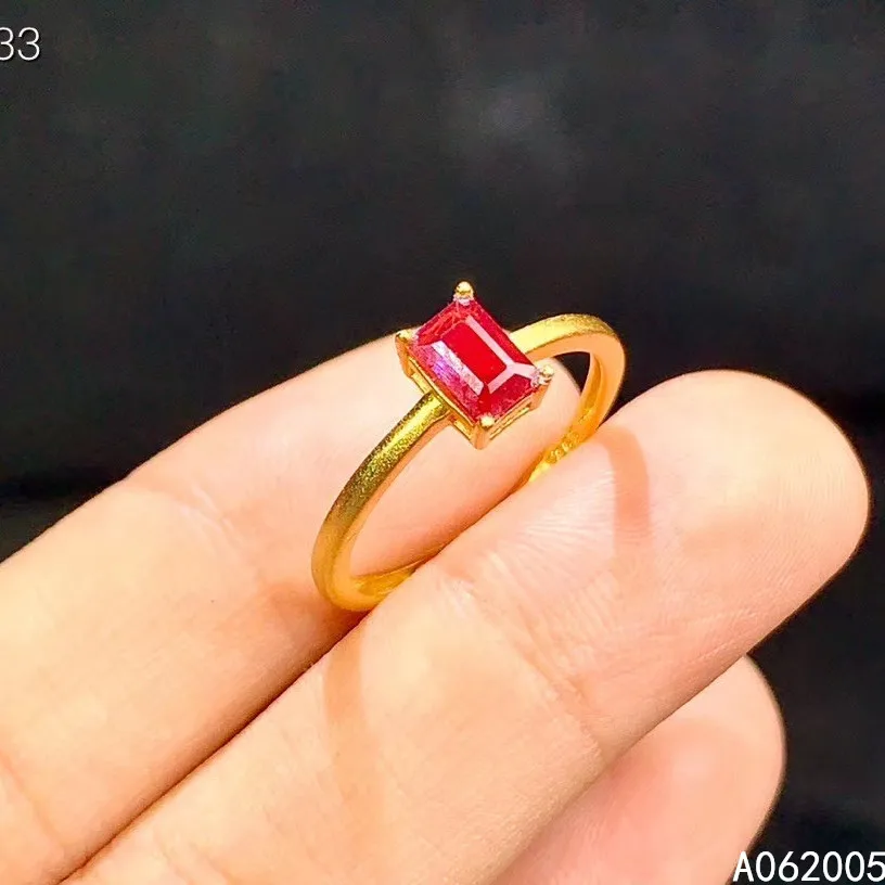 

KJJEAXCMY fine jewelry 925 sterling silver inlaid natural adjustable ruby new Female ring fashion Support test popular