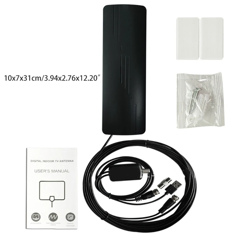 

28EA Outdoor/Indoor Durable TV Aerial Pure Copper Wire Quality Circuit Board 10M Coax Cable Support 4K 1080p For All TV