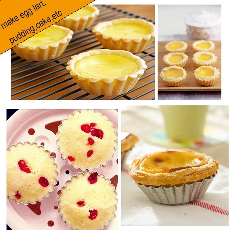 Форма для яиц формы выпечки банки 100 шт. форма из алюминиевого сплава кексов