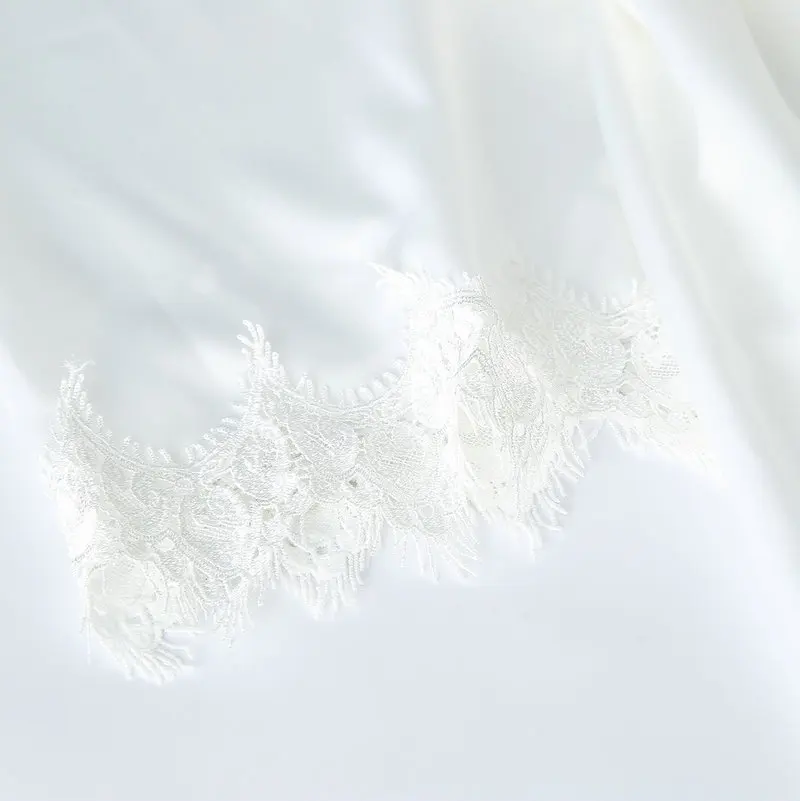 Dusty Blue New Matt Satin Lace Robe with Trim Gown Bridal Wedding Bride Robes Bridesmaid Kimono Robe  Bridal Robes