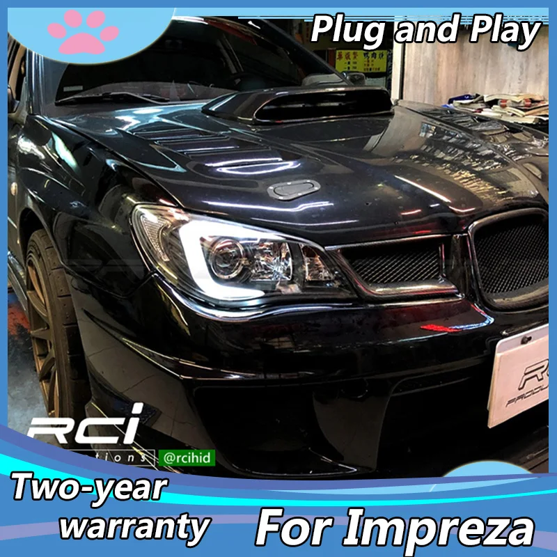 

1 Pair For Subaru Impreza WRX LED Headlight Head Lamps Front 2009 2010 2011 2012 With Daytime Running Lights HID Kits Xenon