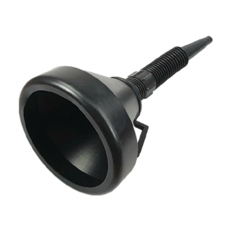 

Car Motorcycle Refueling Funnel With Filter Fuel Travel Emergency Tool Plastic Rubber Funnel Oil Black