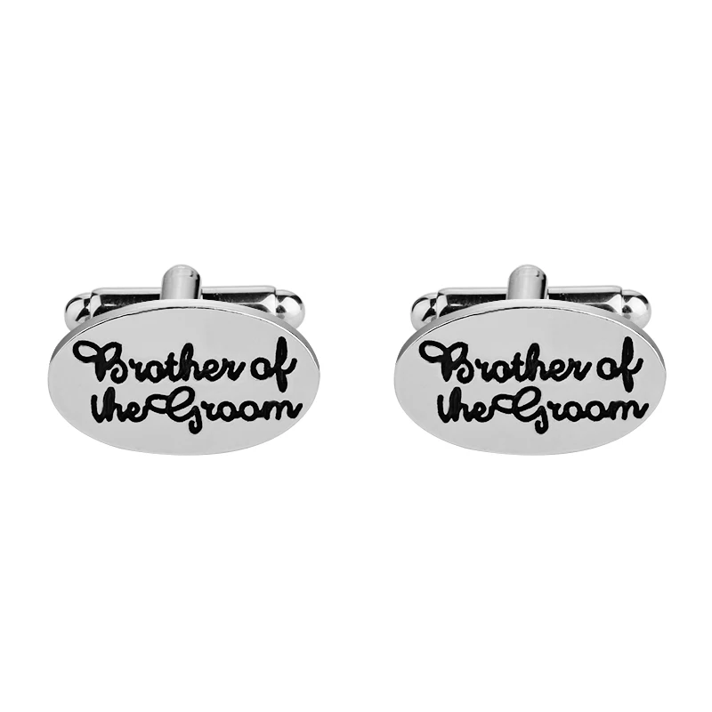 Новая рубашка Свадебные Запонки с буквами запонки застежки клипсы Жених Лучший