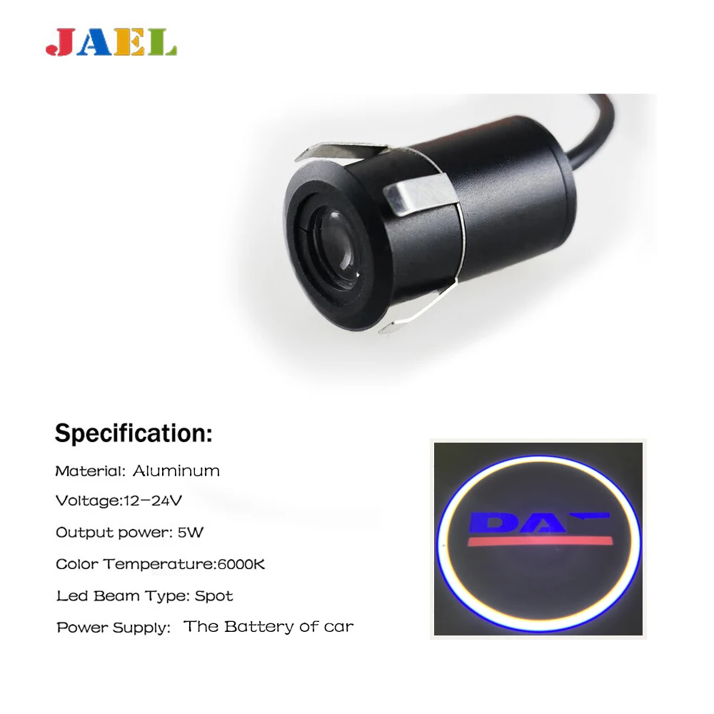 

LED Car door welcome light Case For DAF Logo Door Light courtesy Led car Laser projector Logo Ghost Shadow Light 24V New