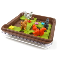 crazy squirrel kids puzzle portable table mindfulness training brain game toys logic board game exercise memory squirrels go nut