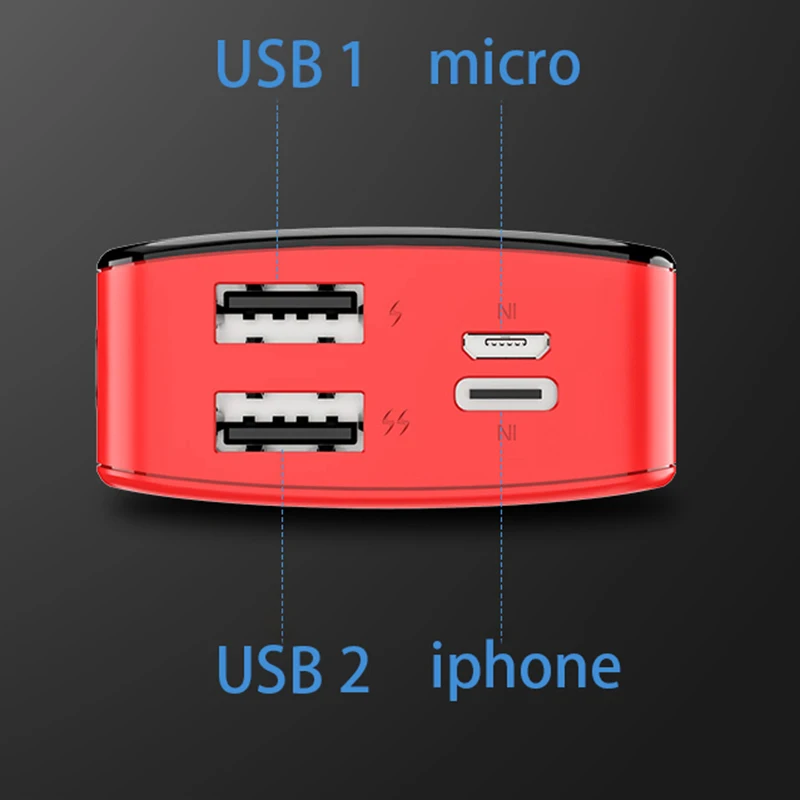 Портативный внешний аккумулятор с 2 мя USB портами 20000 мАч|Внешние аккумуляторы| |