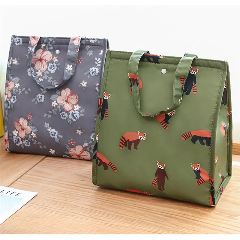 Узор для хранения кухни сумки обеда женщин детей пикника пляжа школы фламинго