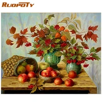 ruopoty 60x75cm frame painting by numbers apple flower paint by numbers on canvas home decoration unique gift
