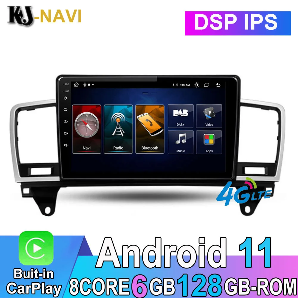 Автомагнитола для Mercedes Benz M Class W166 ML 128 2015 6 + 2011 ГБ Android 11 GPS BT 2 din DVD|Автомагнитолы| |