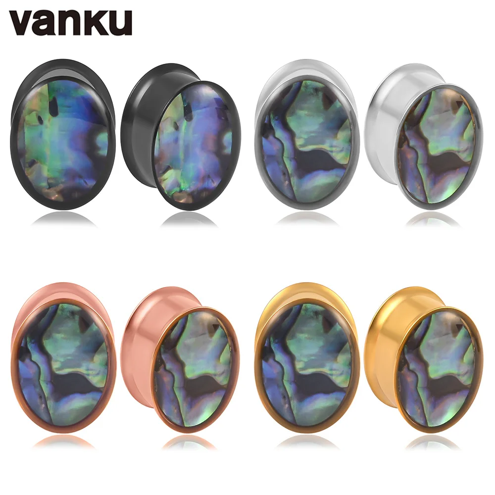 

Vanku 10pcs Stainless steel Ear Plugs Tunnels Exapander Strechers Water Drop Oval Shape Earrings Piercing Body Jewelry