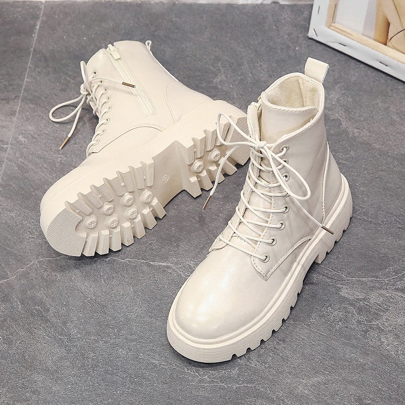 

2021 Boots Women Leather Shoes For Winter Boots Shoes Woman Casual Autumn Leather Botas Mujer Female Ankle Boots