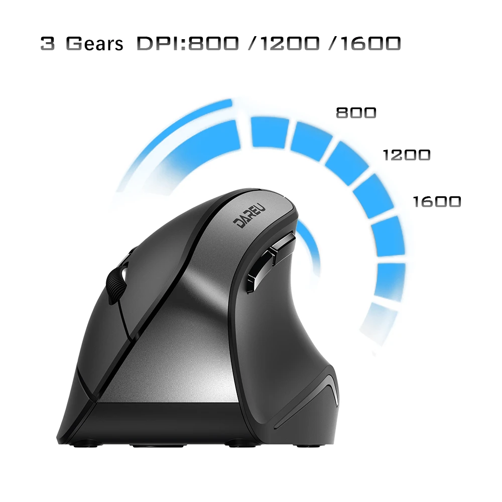 DAREU LM108 Bluetooth 4,0+ 2,4 ГГц, Двухрежимная беспроводная мышь, 6 кнопок, эргономичный тип кожи, вертикальная мышь для ПК, ноутбука, компьютера