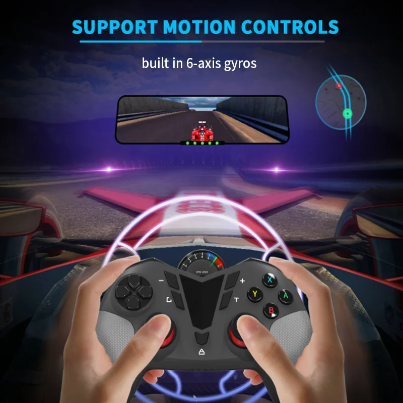 

6-axis Gyroscope Vibration Gamepad Full Function Controller Bluetooth Wireless Gamepads For Switch NS Pro/Lite Joystick