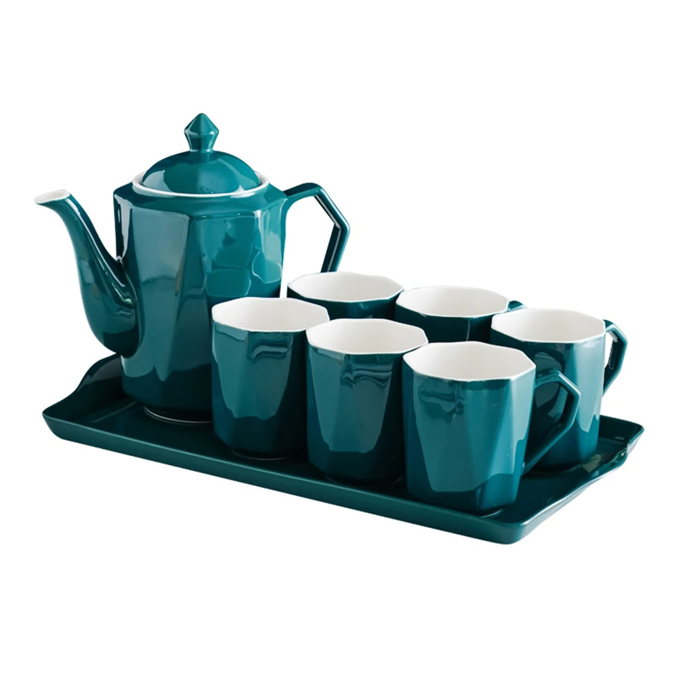 

1 комплект из нежного керамического чайника, чайная чашка, чайный чайник, лоток для хранения, керамический чайный набор, набор чашек