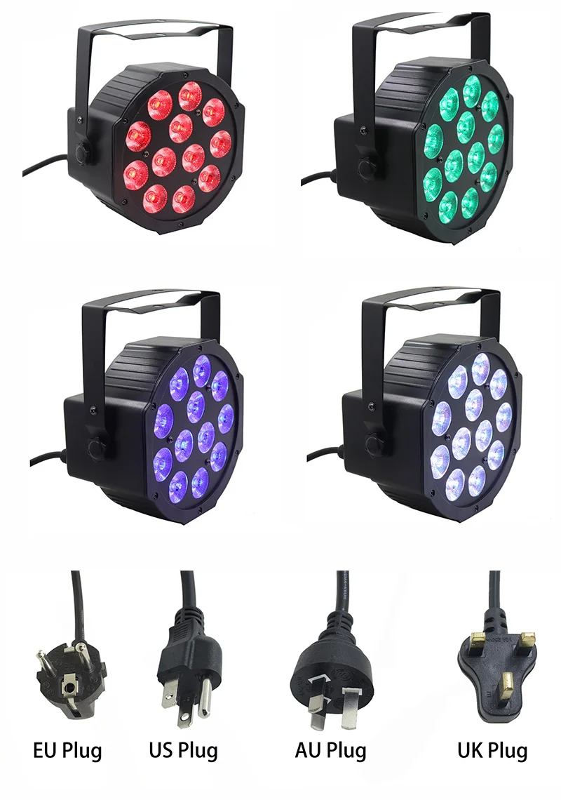 12x12 Вт led Par огни 12 шт. 12 Вт светодиодные лампы бусины RGBW 4в1 плоский par led dmx512 Диско Огни профессиональное студийное диджейское оборудование