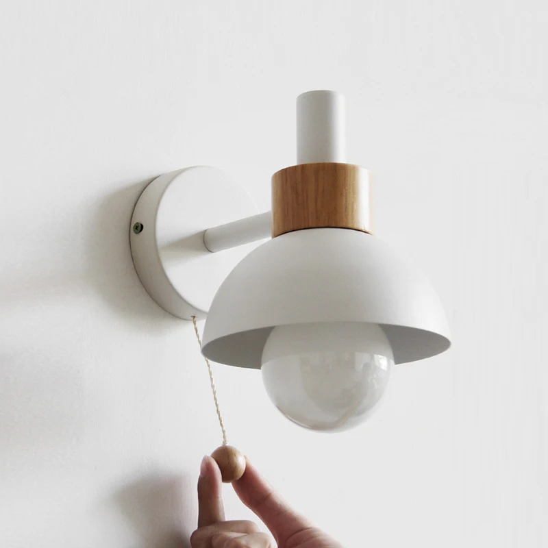 

Modern Wood Lamps Macrons Led Wall Light for Bedside Bathroom Bedroom Corridor Nordic Mirror Lamps Homer Deco Lighting Luminaire