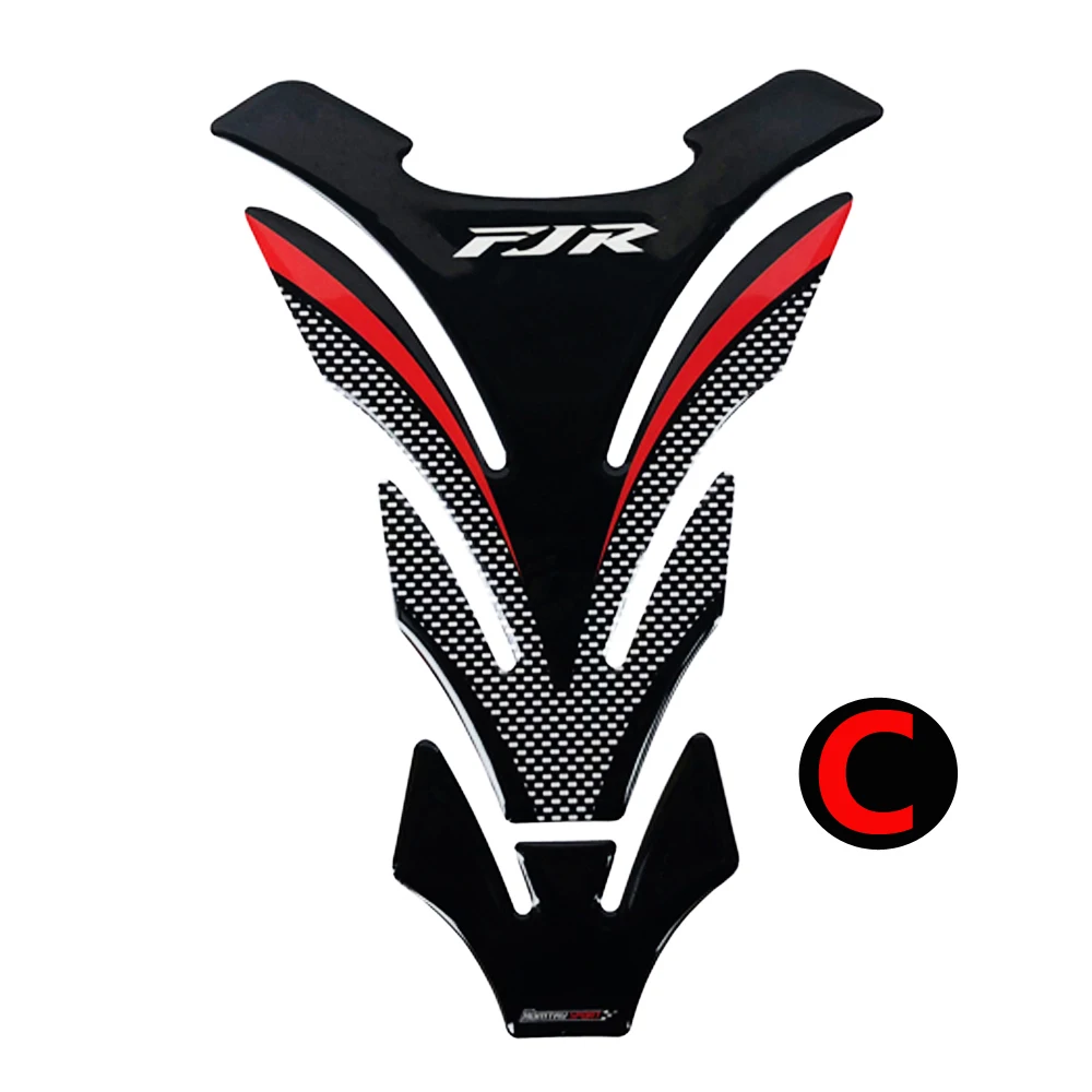 For Yamaha FJR 1300 Tankpad FJR1300/A/AS ABS 3D Carbon-look Motorcycle Tank Pad Protector Decal | Decals & Stickers