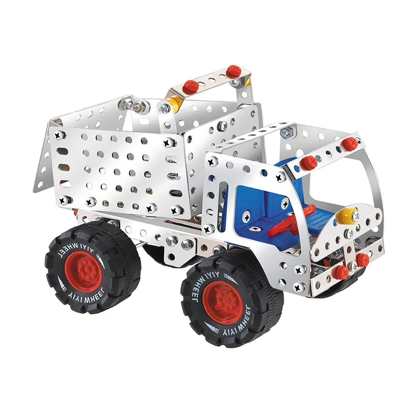 Строительный грузовик автомобиль конструктор игрушки металлическая